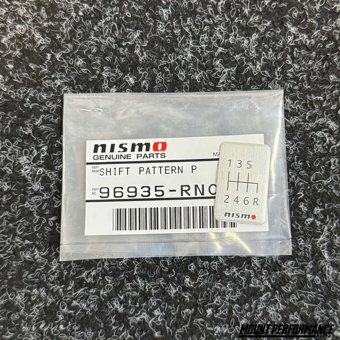 NISMO - UNIVERSAL 6 SPEED SHIFTER PLAQUE 