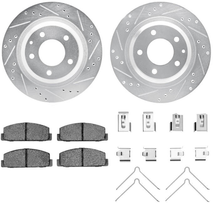 MAZDA FD3 RX7 REAR DRILLED/SLOTTED BRAKE ROTOR AND PAD KIT