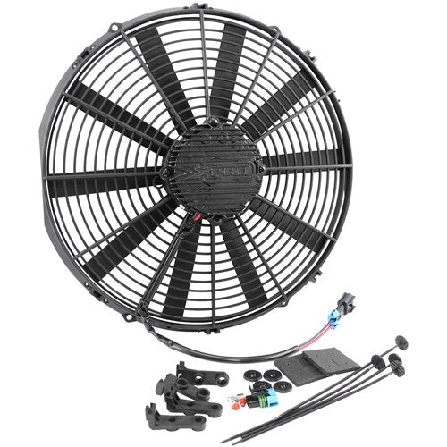 Aeroflow 16" Brushless Electric Fan - Straight Blade 3400 CFM Rating