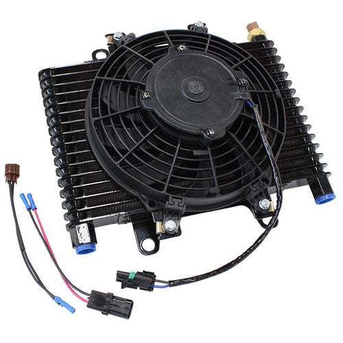AEROFLOW Competition Oil & Transmission Cooler 13.5" x 9" x 3.95" Fan & Switch with 1/2" NPT