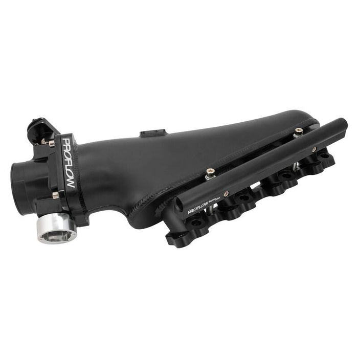 Proflow Intake Manifold Kit, For Nissan SR20 S13, Fabricated Aluminium, Black, 76mm Throttle Body, Fuel Rail Kit - PFEM67522BK PFEM67522BK