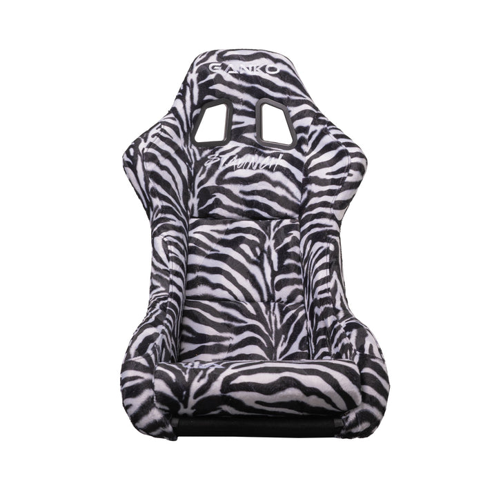 GANKO JP - STAUNCH FIXED BACK - ZEBRA PRINT - Mount Performance Parts
