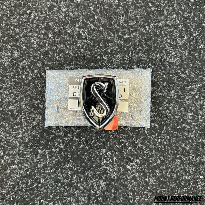 GENUINE S14 SILVIA NISSAN HOOD EMBLEM (BLACK) - Mount Performance Parts
