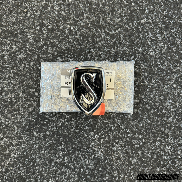 GENUINE S14 SILVIA NISSAN HOOD EMBLEM (BLACK)