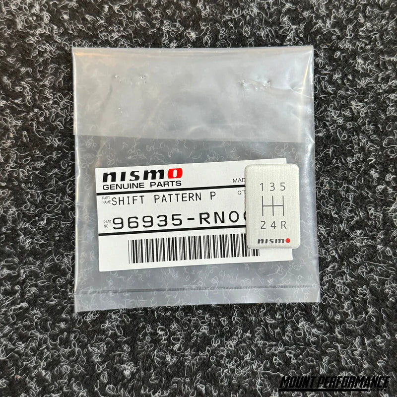 NISMO - UNIVERSAL 5 SPEED SHIFTER PLAQUE - Mount Performance Parts