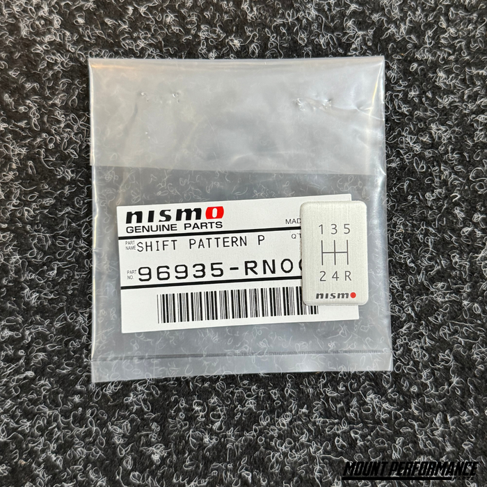 NISMO - UNIVERSAL 5 SPEED SHIFTER PLAQUE