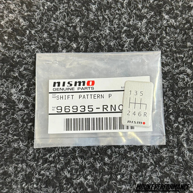 NISMO - UNIVERSAL 6 SPEED SHIFTER PLAQUE&nbsp; - Mount Performance Parts