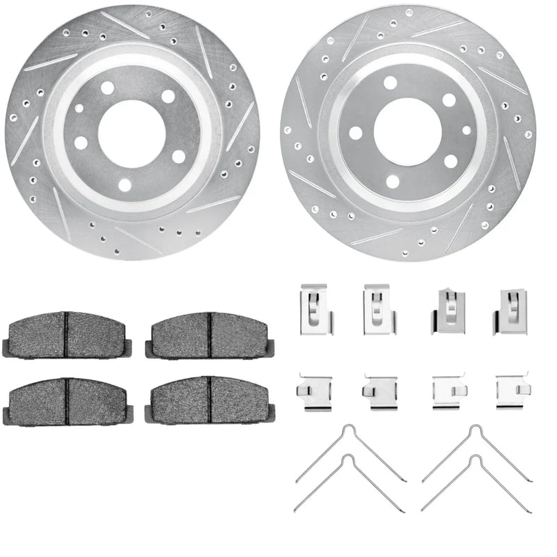 MAZDA FD3 RX7 REAR DRILLED/SLOTTED BRAKE ROTOR AND PAD KIT - Mount Performance Parts
