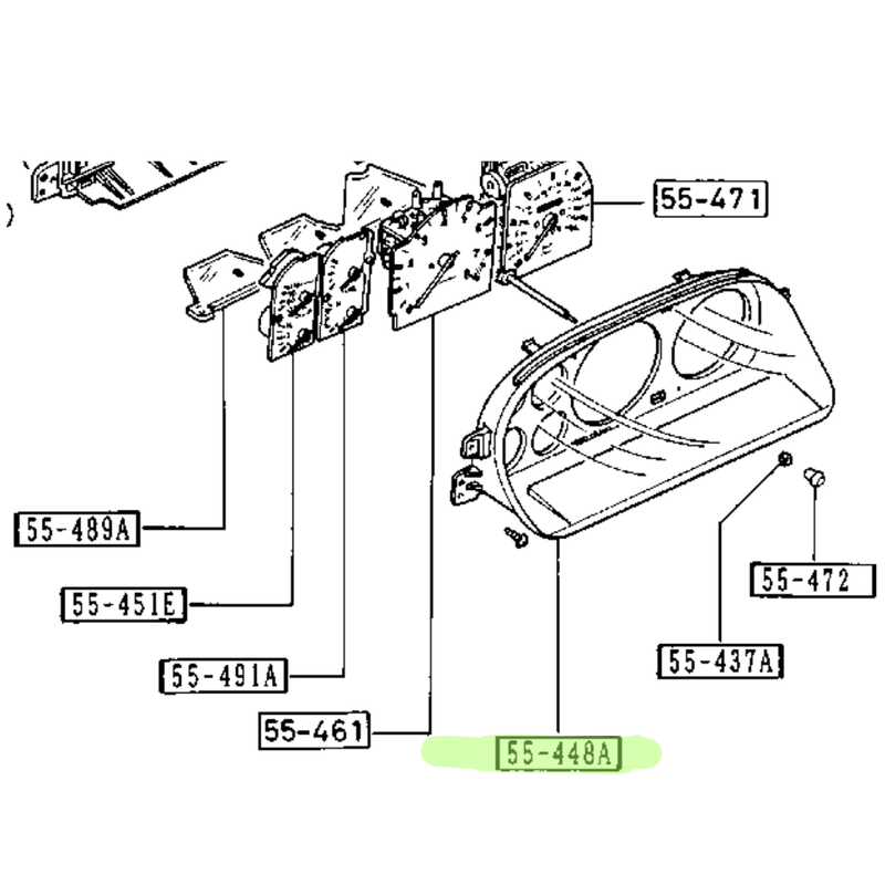 GENUINE MAZDA FC3 RX7 CLUSTER LENS