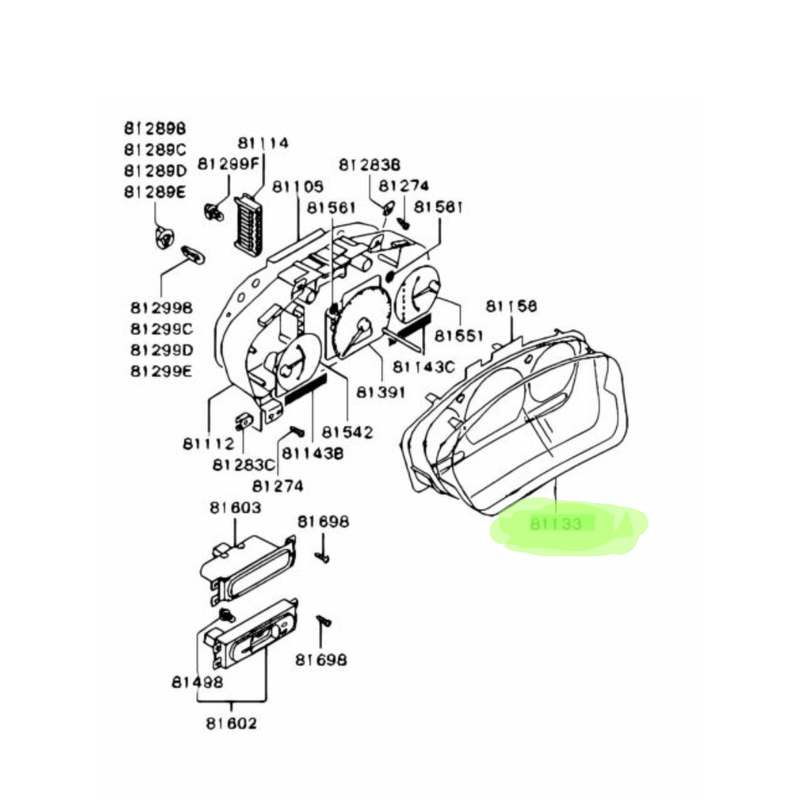 GENUINE MITSUBISHI LANCER EVO 4/5/6 CLUSTER LENS