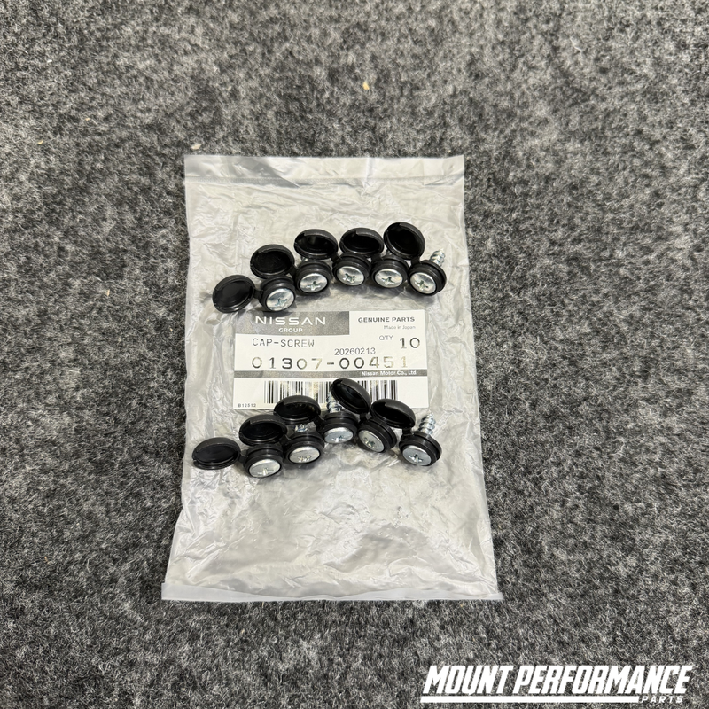 GENUINE NISSAN SKYLINE/SILVIA BLACK CAPED INTERIOR SCREWS 10PCS SET