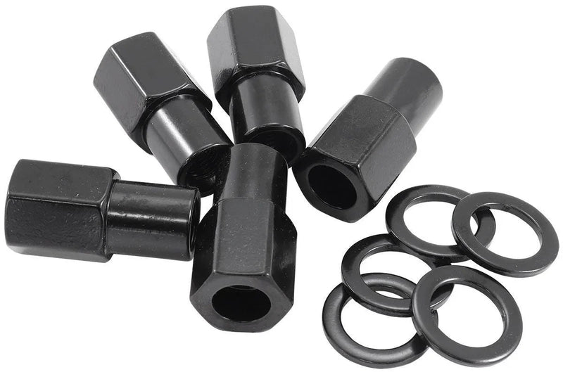 0.750" SHANK OPEN BLACK WHEEL NUTS - 7/16-20" PACK OF 5 - Mount Performance Parts