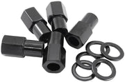 0.750" SHANK OPEN BLACK WHEEL NUTS - 7/16-20" PACK OF 5 - Mount Performance Parts
