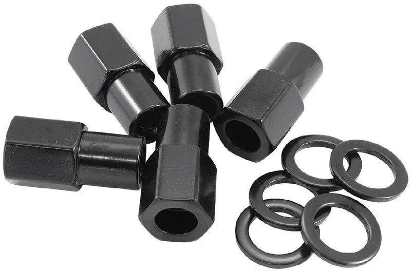 0.750" SHANK OPEN BLACK WHEEL NUTS - 7/16-20" PACK OF 5 - Mount Performance Parts