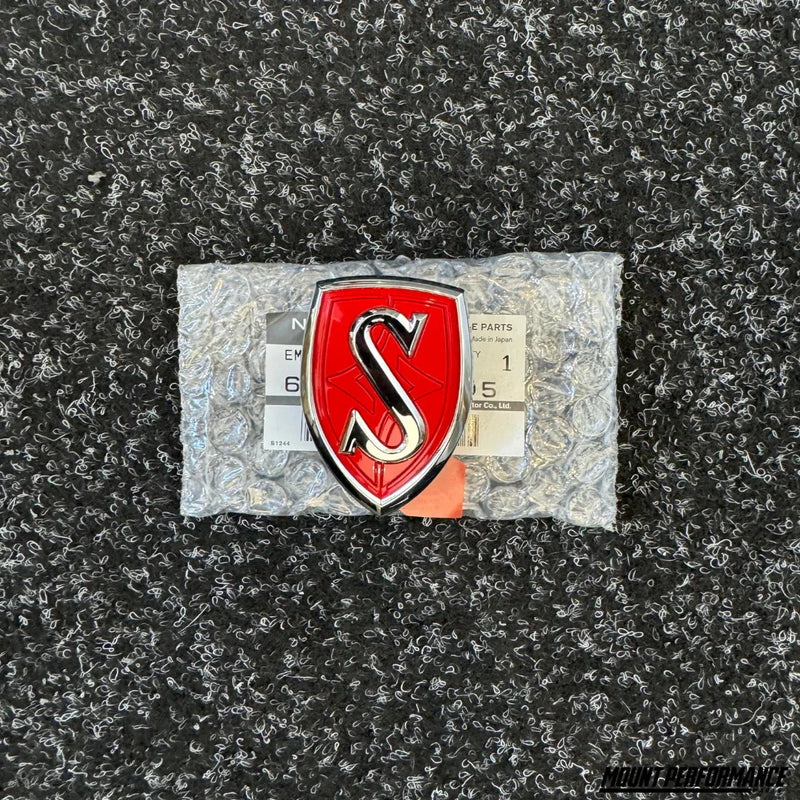 GENUINE S14 SILVIA NISSAN HOOD EMBLEM (RED) - Mount Performance Parts