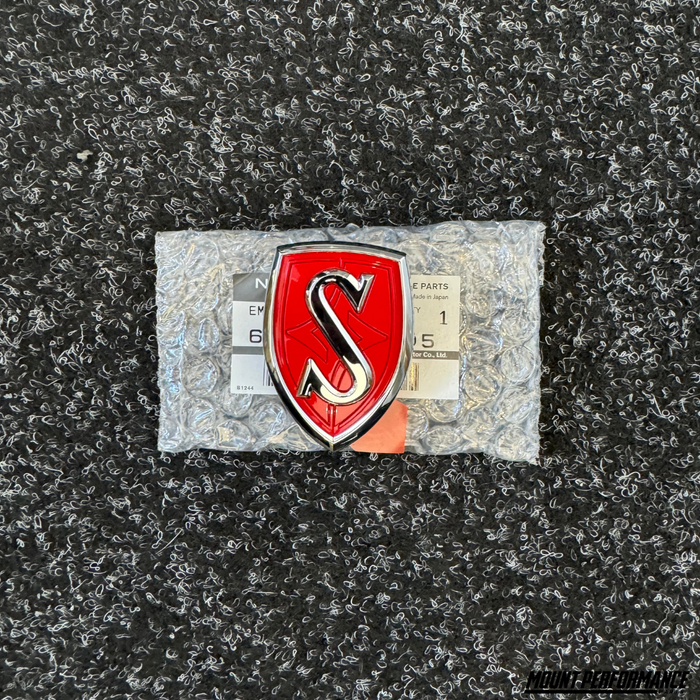 GENUINE S14 SILVIA NISSAN HOOD EMBLEM (RED)