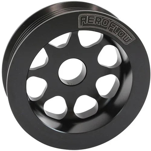 AEROFLOW Oversized Alternator Pulley - Toyota 1JZ/2JZ 3.3" Diameter, Black Finish - Mount Performance Parts