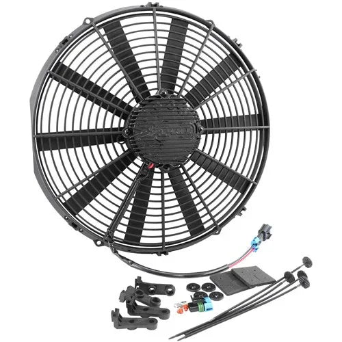 Aeroflow 16" Brushless Electric Fan - Straight Blade 3400 CFM Rating - Mount Performance Parts