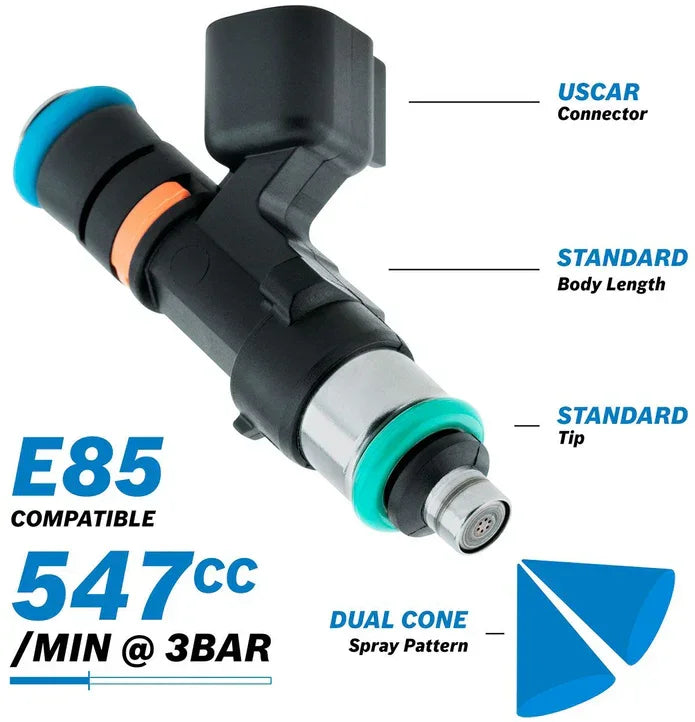 Bosch Motorsport 547cc EV14 Medium USCAR Fuel Injector - Mount Performance Parts
