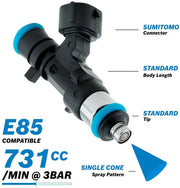 Bosch Motorsport 731cc EV14 Medium DENSO Fuel Injector - Mount Performance Parts