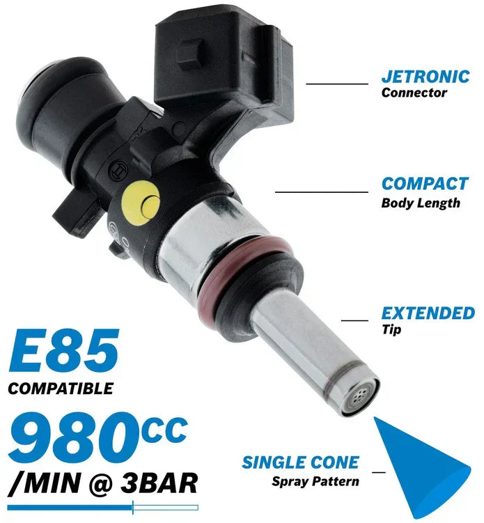 Bosch Motorsport 980cc EV14 Short JETRONIC Fuel Injector - Mount Performance Parts