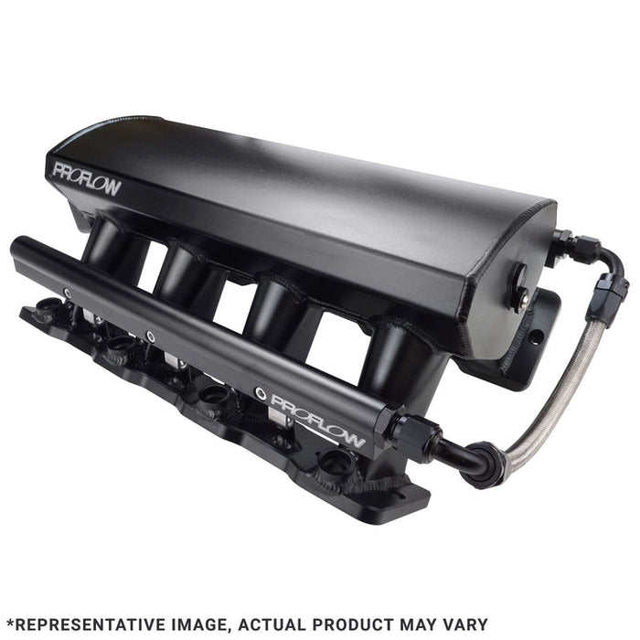 Proflow SuperMax EFI Intake Manifold Kit, For Holden Commodore LS1/LS2, Fabricated Black, w/Fuel Rails, 102mm Bore - PFEM63232