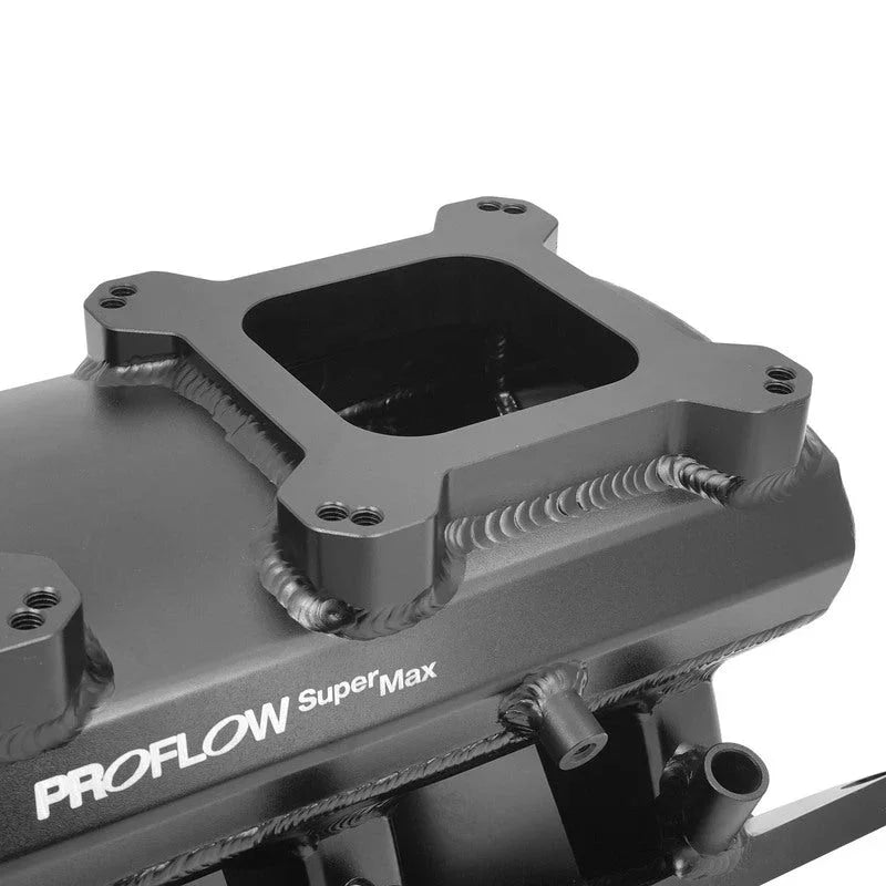 Proflow SuperMax EFI Intake Manifold w/Fuel Rails, Suit SB Ford 289-302W, Tunnel Ram, Fabricated Black, Dual 4150 Throttle Bodies - PFEM64243 - Mount Performance Parts