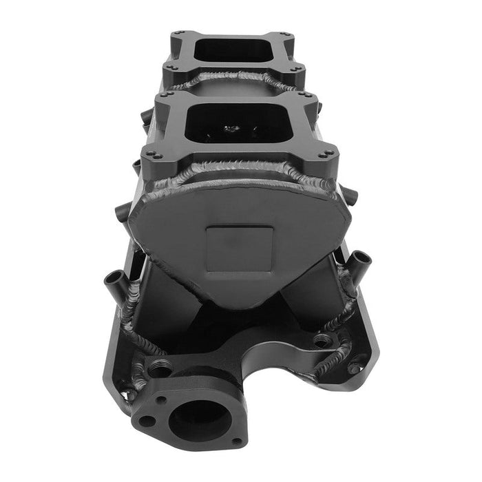 Proflow SuperMax EFI Intake Manifold w/Fuel Rails, Suit SB Ford 289-302W, Tunnel Ram, Fabricated Black, Dual 4150 Throttle Bodies - PFEM64243