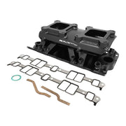 Proflow SuperMax, SB Chev, EFI Intake Manifold w/ Fuel Rails, Tunnel Ram, Fabricated Black, 4150 Throttle Body - PFEM64245 - Mount Performance Parts