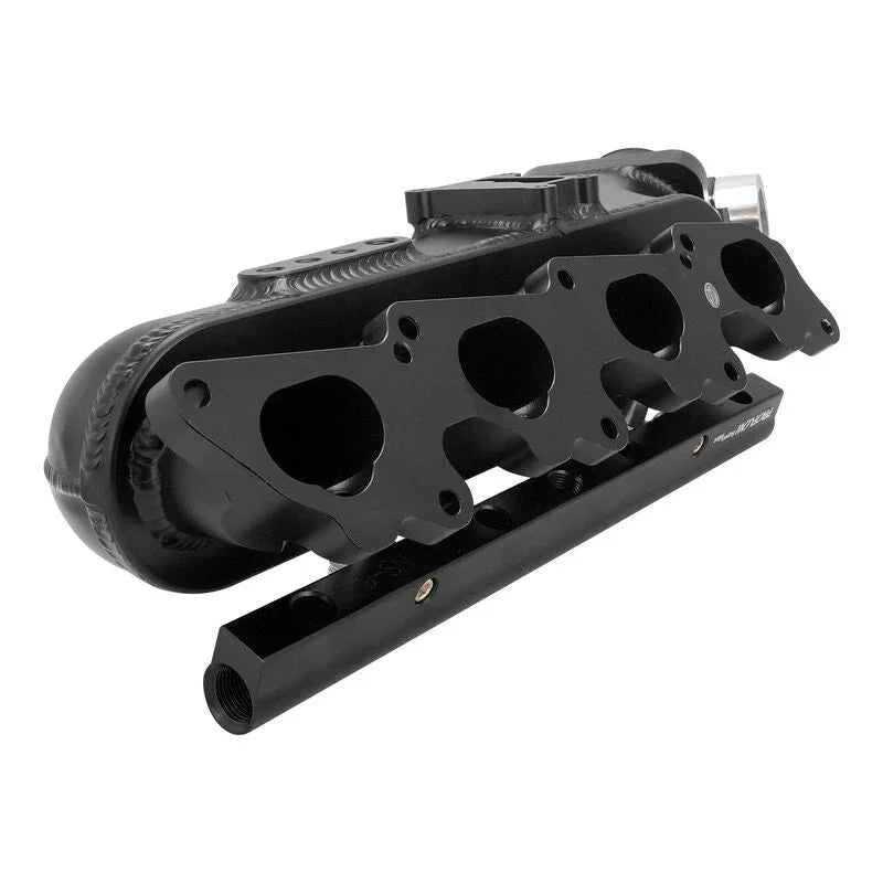 Proflow Intake Manifold Kit, For Nissan SR20 S13, Fabricated Aluminium, Black, 76mm Throttle Body, Fuel Rail Kit - PFEM67522BK - Mount Performance Parts