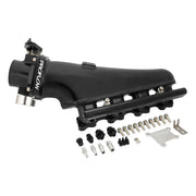 Proflow Intake Manifold Kit, For Nissan SR20 S13, Fabricated Aluminium, Black, 76mm Throttle Body, Fuel Rail Kit - PFEM67522BK - Mount Performance Parts