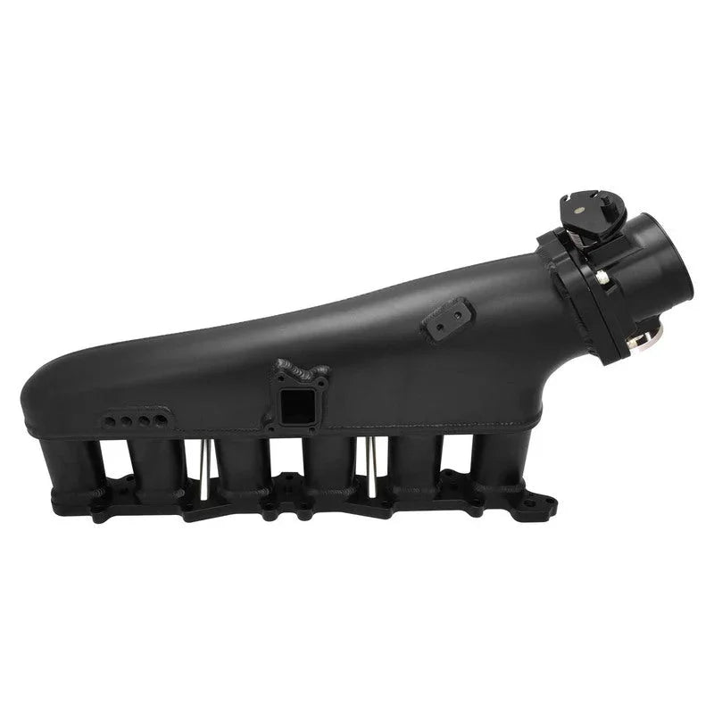 Proflow Intake Manifold Kit, Fabricated Aluminium, Black, For Nissan RB26 Inlet Plenum, 90mm Throttle Body, Fuel Rail - PFEM67526BK - Mount Performance Parts