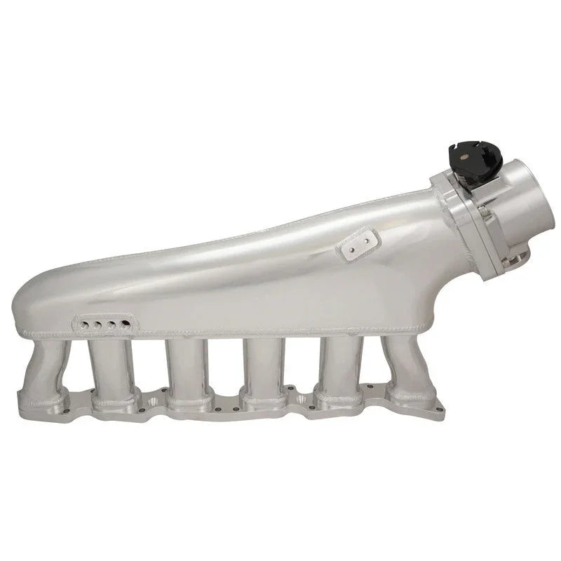 Proflow Intake Manifold Kit, Fabricated Aluminium, Polished, For Nissan TB48 Inlet Plenum, 90mm Throttle Body, Fuel Rail Polished - PFEM67535 - Mount Performance Parts
