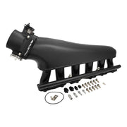 Proflow Intake Manifold Kit, Fabricated Aluminium, Black, For Nissan TB48 Inlet Plenum, 90mm Throttle Body, Fuel Rail - PFEM67535BK - Mount Performance Parts