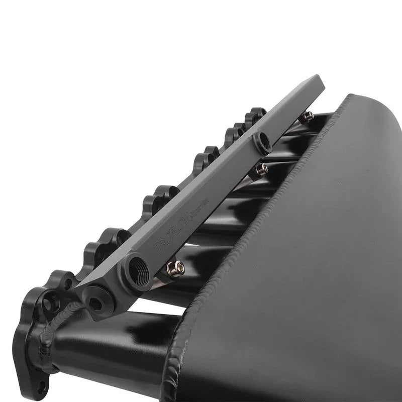 Proflow Intake Manifold Kit V2, For Ford Falcon XR6 BA/BF/FG Barra, Fabricated Aluminium, Black, 80mm Bore - PFEM67740BK - Mount Performance Parts