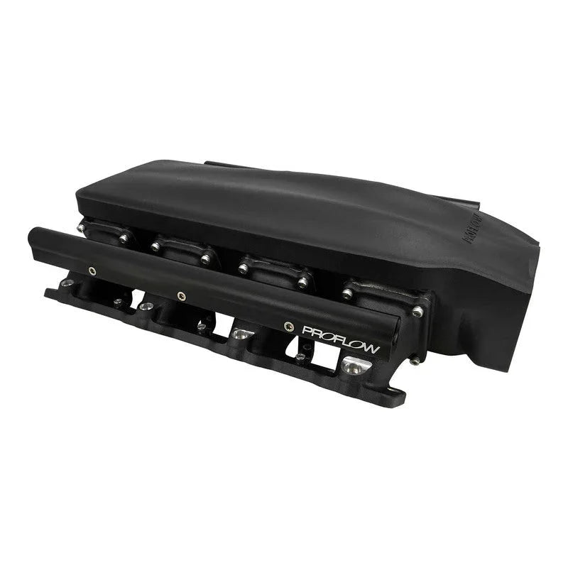Proflow Intake Manifold Kit, SuperMax Plus, Cast Aluminium, EFI, For Holden Commodore LS3/L92, 102mm Bore, Black - PFEM68713-BK - Mount Performance Parts
