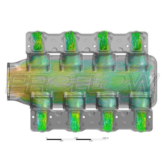 Proflow Billet CNC LS Intake Manifold Kit, SuperMax Plus, For Holden Commodore LS1/LS2, 102mm Bore, Gloss Black - PFEMB69000