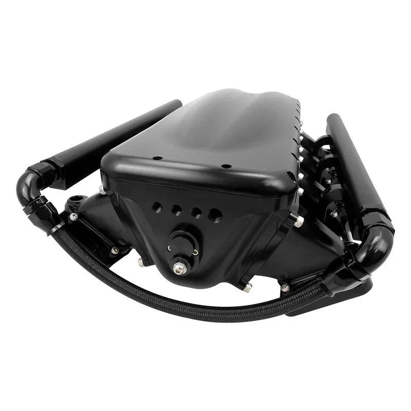 Proflow Billet CNC LS Intake Manifold Kit, SuperMax Plus, For Holden Commodore LS1/LS2, 102mm Bore, Gloss Black - PFEMB69000 - Mount Performance Parts