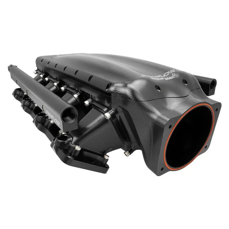 Proflow Billet CNC LS Intake Manifold Kit, SuperMax Plus, For Holden Commodore LS3/L92, 102mm Bore, Gloss Black - PFEMB69001 - Mount Performance Parts