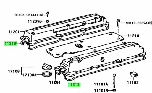 GENUNIE TOYOTA 2JZ NON VVTI CAM COVER GASKETS