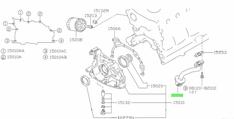 Genuine Nissan RB20/25/30 (RWD) Oil Strainer Pick Up