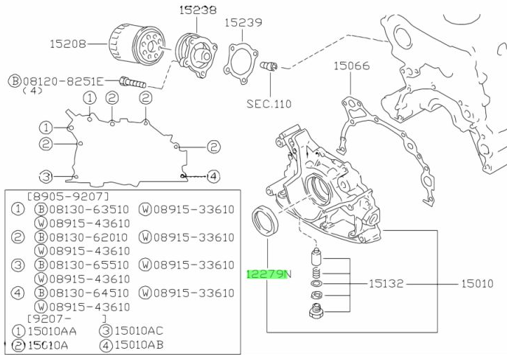 Genuine Nissan RB20/25/26/30 Front Main seal