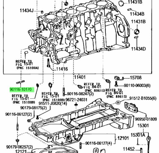 Genuine Toyota 1JZ/2JZ Alternator Stud
