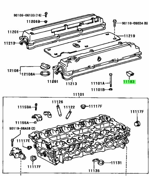 Genuine Toyota 1JZ Cylinder Head Rear Half Moon