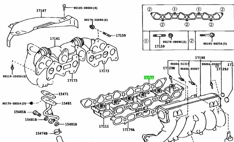 Genuine Toyota 1JZGTE NON-VVTI Intake Manifold Gasket