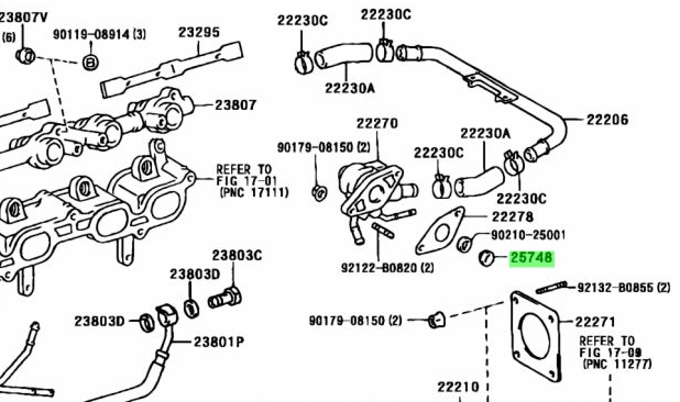 Genuine Toyota 1JZ/2JZ Idle Control Check Valve