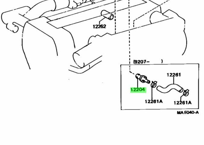 Genuine Toyota 1JZGTE PCV Valve