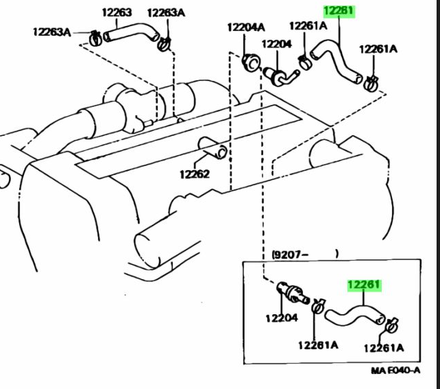 Genuine Toyota 1JZ PCV Hose