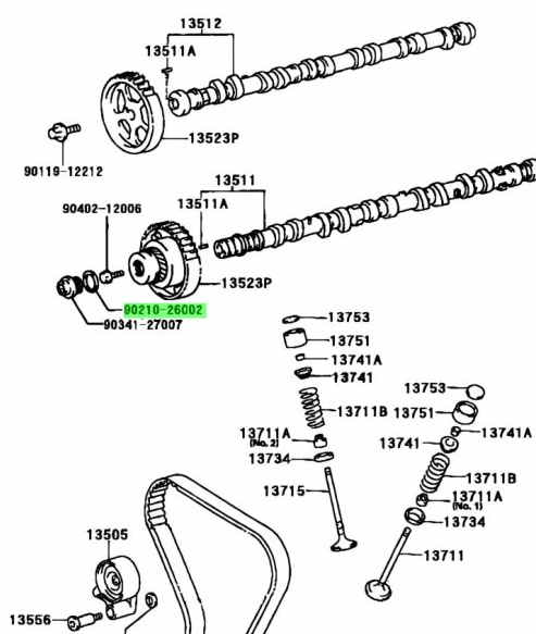 Genuine Toyota 1JZ/2JZ VVTI Cam Bolt Seal