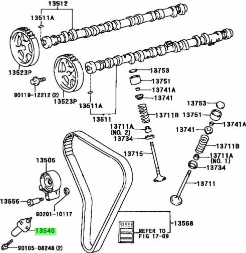 Genuine Toyota 1JZ/2JZ Timing Belt Tensioner
